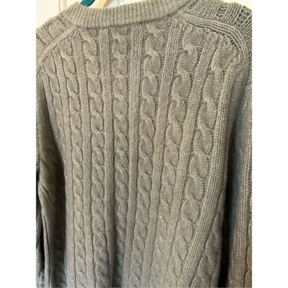 NWT Abercrombie & Fitch Cable Knit Green Gold Button Cardigan Sweater Size XXL - Picture 8 of 8